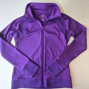 Columbia Youth Girls Purple Jacket Size 10/12 Thumbholes Athleisure Lightweight